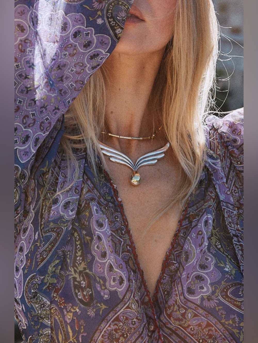 Chasing Unicorns Sterling Silver Wings Necklace - Picture 2 of 7